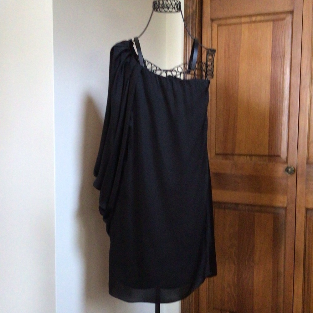Aqua one shoulder little black Dress, size 4, New without tags